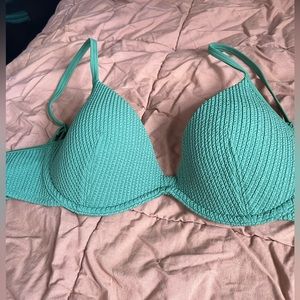 Green push up bikini top from Victoria’s Secret size small.